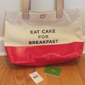 Kate Spade eat cake for breakfast bag